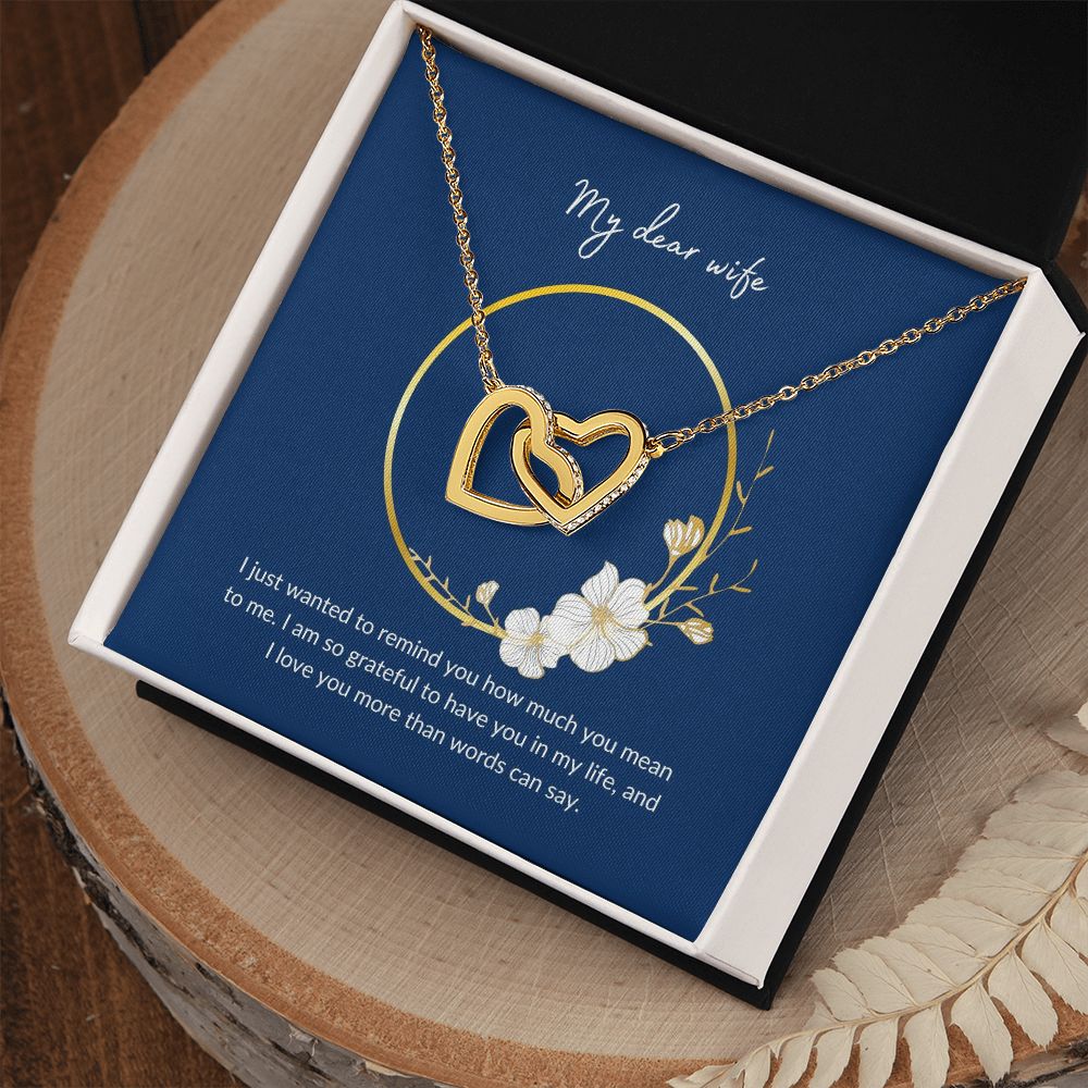 Interlocking Hearts Necklace - Express Your Love for Your Wife - Perfect Gift-[Heartfelt Family Gift]