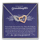 To Our Lovely Granddaughter - Interlocking Hearts Necklace-[Heartfelt Family Gift]