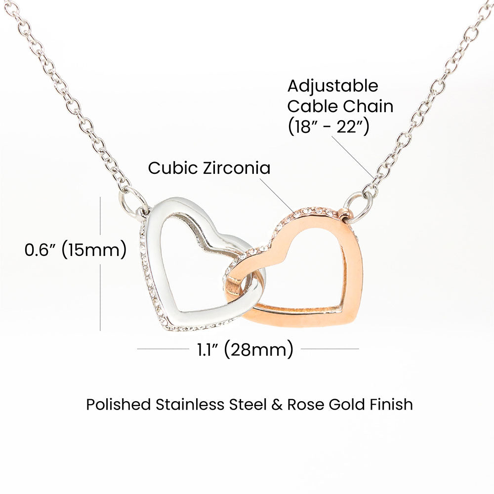 To Our Lovely Granddaughter - Interlocking Hearts Necklace-[Heartfelt Family Gift]