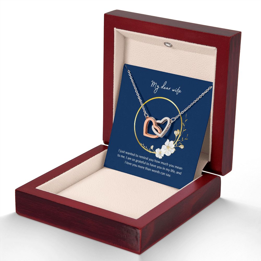 Interlocking Hearts Necklace - Express Your Love for Your Wife - Perfect Gift-[Heartfelt Family Gift]
