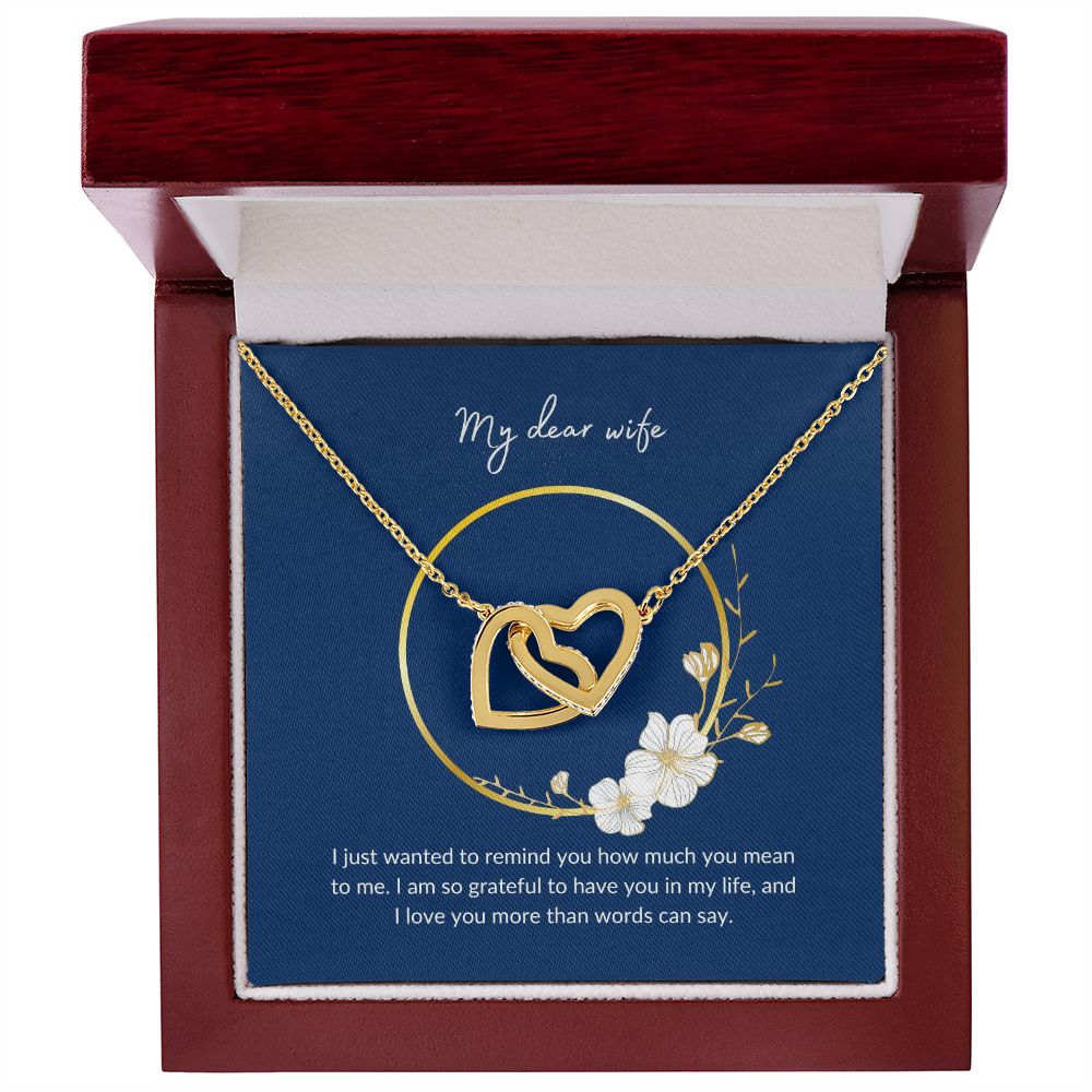 Interlocking Hearts Necklace - Express Your Love for Your Wife - Perfect Gift-[Heartfelt Family Gift]