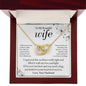 To My Wife - Love and Light - Interlocking Hearts Necklace-[Heartfelt Family Gift]