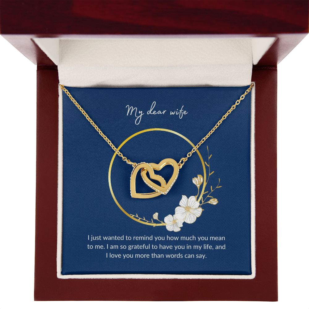 Interlocking Hearts Necklace - Express Your Love for Your Wife - Perfect Gift-[Heartfelt Family Gift]
