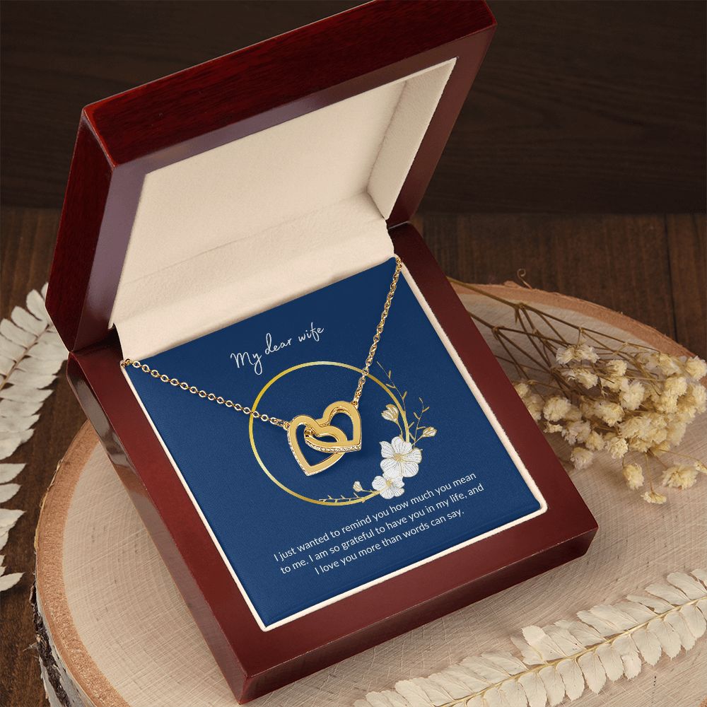 Interlocking Hearts Necklace - Express Your Love for Your Wife - Perfect Gift-[Heartfelt Family Gift]