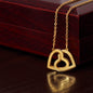 To My Wife - Love and Light - Interlocking Hearts Necklace-[Heartfelt Family Gift]