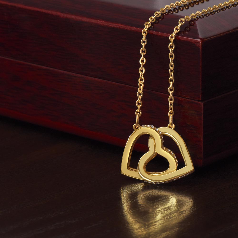 To Our Lovely Granddaughter - Interlocking Hearts Necklace-[Heartfelt Family Gift]