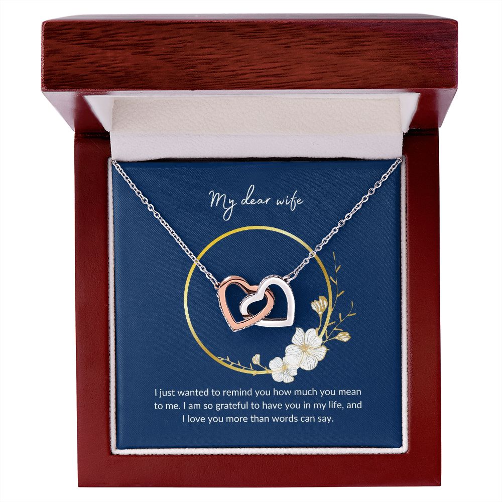 Interlocking Hearts Necklace - Express Your Love for Your Wife - Perfect Gift-[Heartfelt Family Gift]