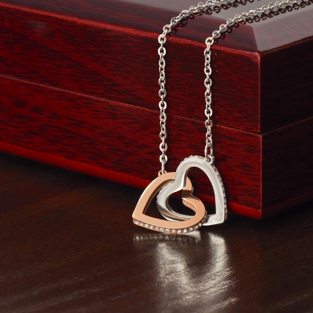 To Our Lovely Granddaughter - Interlocking Hearts Necklace-[Heartfelt Family Gift]