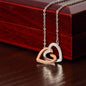 To My Wife - Love and Light - Interlocking Hearts Necklace-[Heartfelt Family Gift]