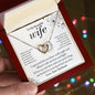 To My Wife - Love and Light - Interlocking Hearts Necklace-[Heartfelt Family Gift]