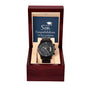 To Our Son Graudation - Black Chronograph Watch - Lighted Gift Box-[Heartfelt Family Gift]