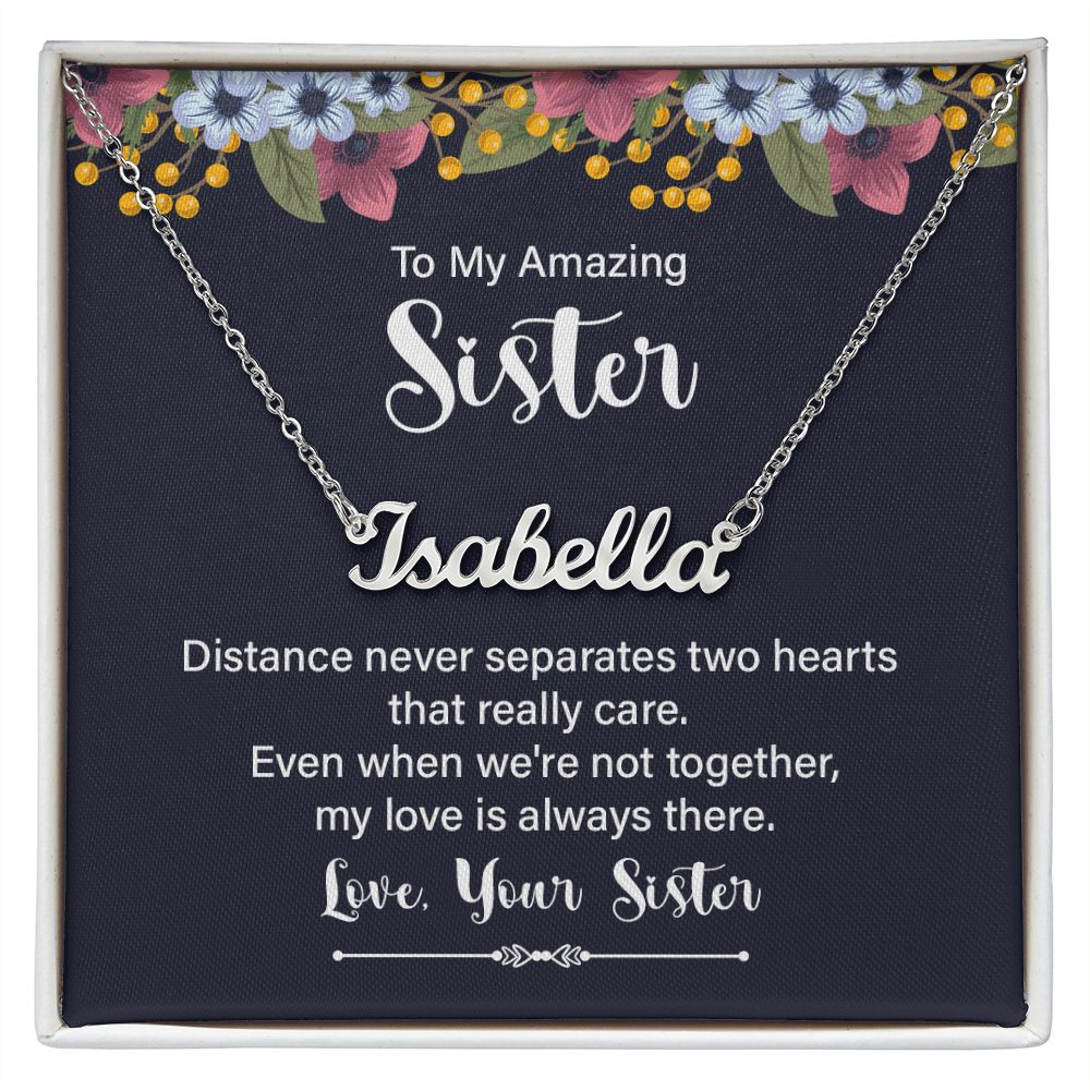To My Amazing Sister - Personalized Name Necklace-[Heartfelt Family Gift]