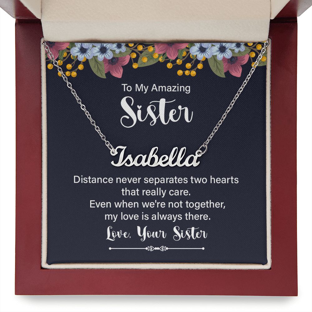 To My Amazing Sister - Personalized Name Necklace-[Heartfelt Family Gift]