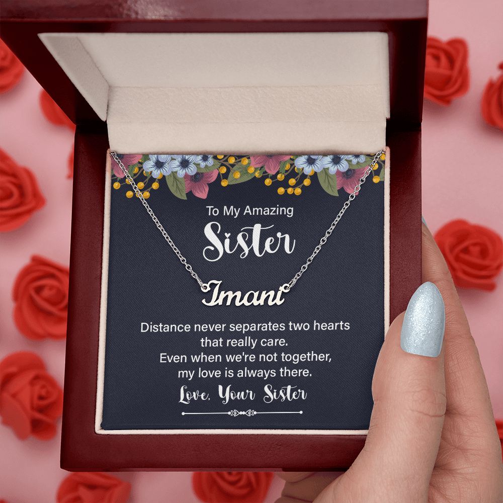 To My Amazing Sister - Personalized Name Necklace-[Heartfelt Family Gift]