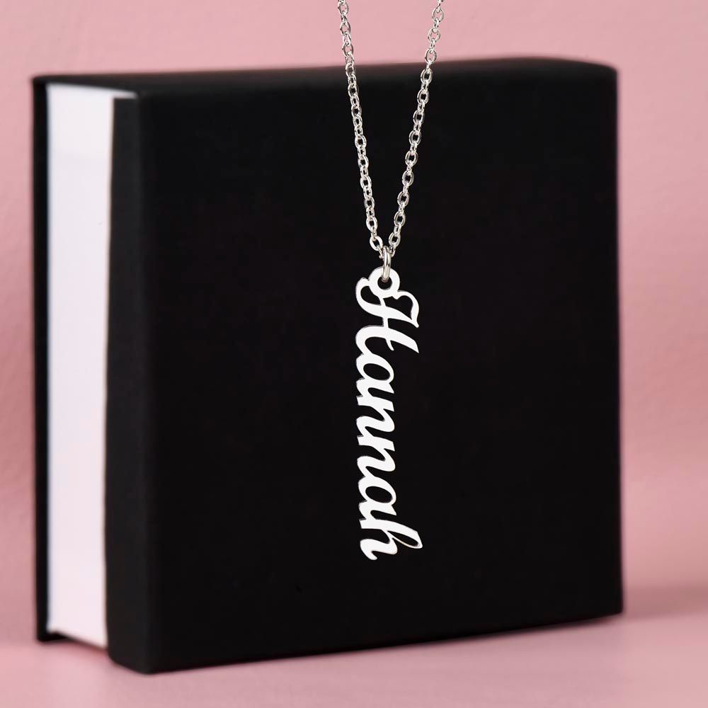 Vertical Name Personalized Necklace-[Heartfelt Family Gift]