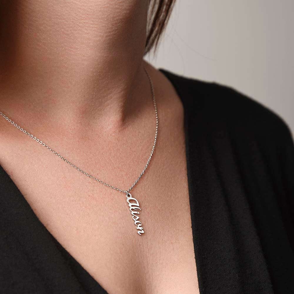 Vertical Name Personalized Necklace-[Heartfelt Family Gift]