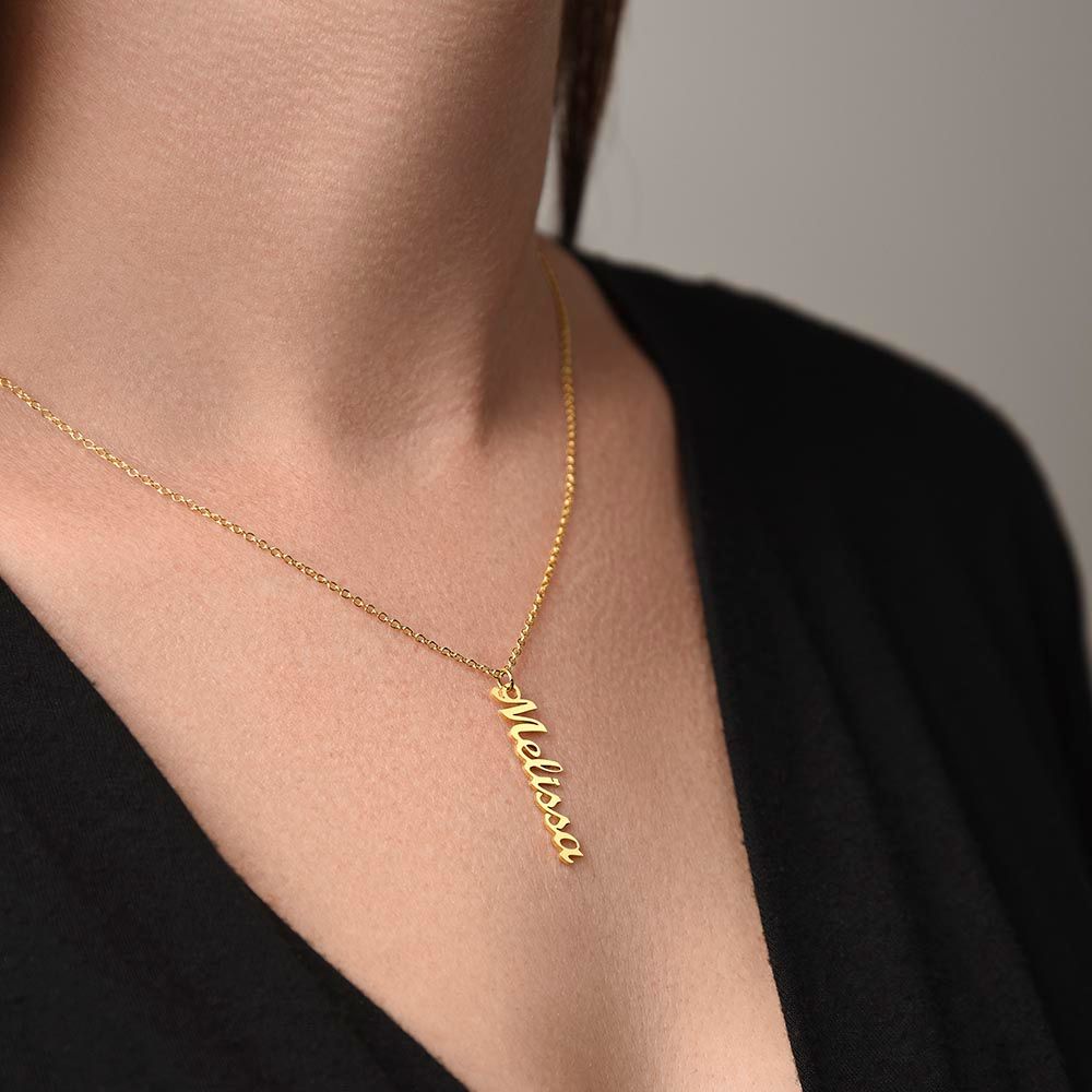 Vertical Name Personalized Necklace-[Heartfelt Family Gift]