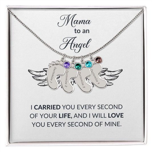 Mama To An Angel Baby -Baby Feet Miscarriage Gift-[Heartfelt Family Gift]