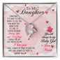 To my Daughter-01 Daughter Forever Love Heart Necklace-[Heartfelt Family Gift]