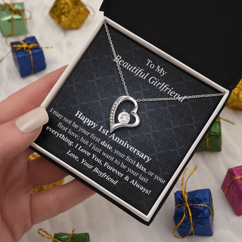 Girlfriend - 1st Anniversary - Heart Necklace-[Heartfelt Family Gift]
