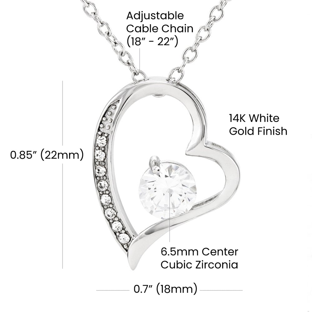 Wife 4th Anniversary Forever Love Heart Necklace-[Heartfelt Family Gift]