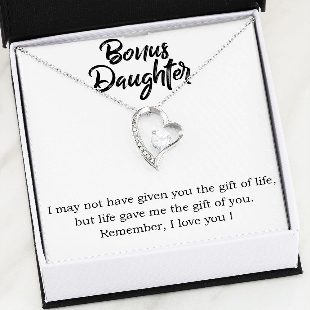 Stepdaughter Forever Love Heart Necklace-[Heartfelt Family Gift]