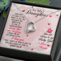 To my Daughter-01 Daughter Forever Love Heart Necklace-[Heartfelt Family Gift]
