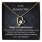 Wife - 3rd Anniversary - Forever Love Heart Necklace-[Heartfelt Family Gift]