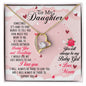 To my Daughter-01 Daughter Forever Love Heart Necklace-[Heartfelt Family Gift]
