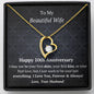 Wife 10th Anniversary - Forever Love Heart Necklace-[Heartfelt Family Gift]