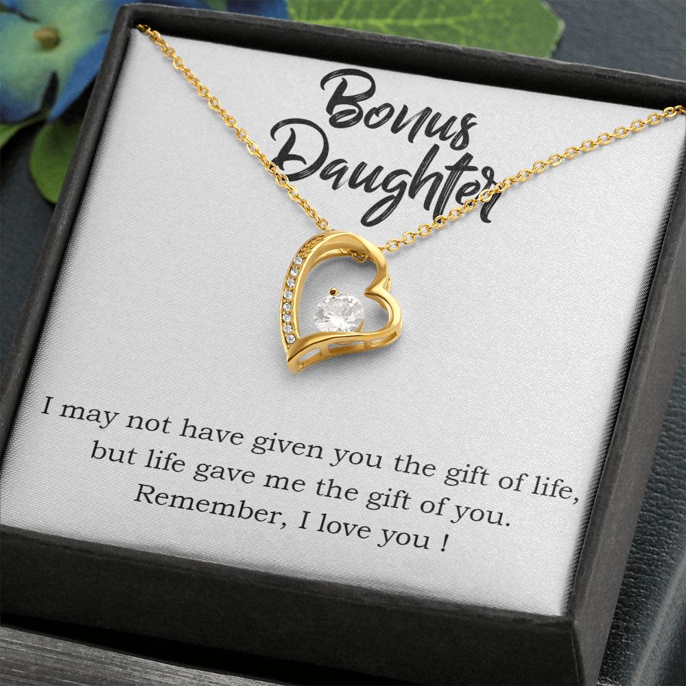 Stepdaughter Forever Love Heart Necklace-[Heartfelt Family Gift]