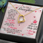 To my Daughter-01 Daughter Forever Love Heart Necklace-[Heartfelt Family Gift]
