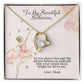 To My Beautiful Ballerina Love Mom Forever Love Heart Necklace Dance Recital Gift-[Heartfelt Family Gift]