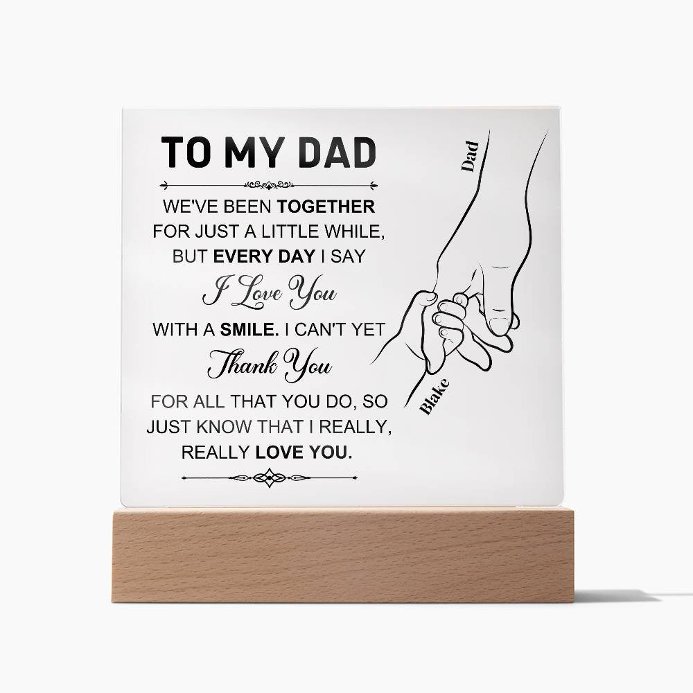 Personalized Father Son Acrylic Plaque-[Heartfelt Family Gift]