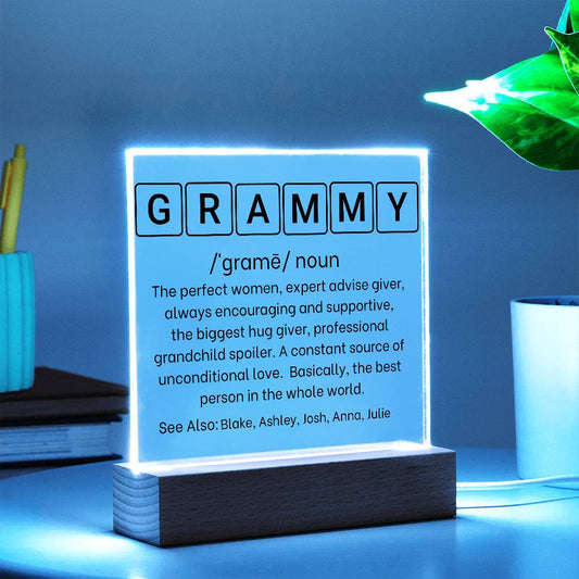 Personalized Grammy Acrylic Plaque Gift-[Heartfelt Family Gift]
