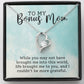 Bonus Mom Grateful Forever Love Heart Necklace-[Heartfelt Family Gift]
