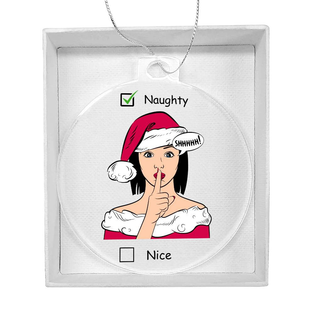 Naughty or Nice Couple Gift - Funny Christmas Ornament for Husband Acrylic Tree Decoration-[Heartfelt Family Gift]