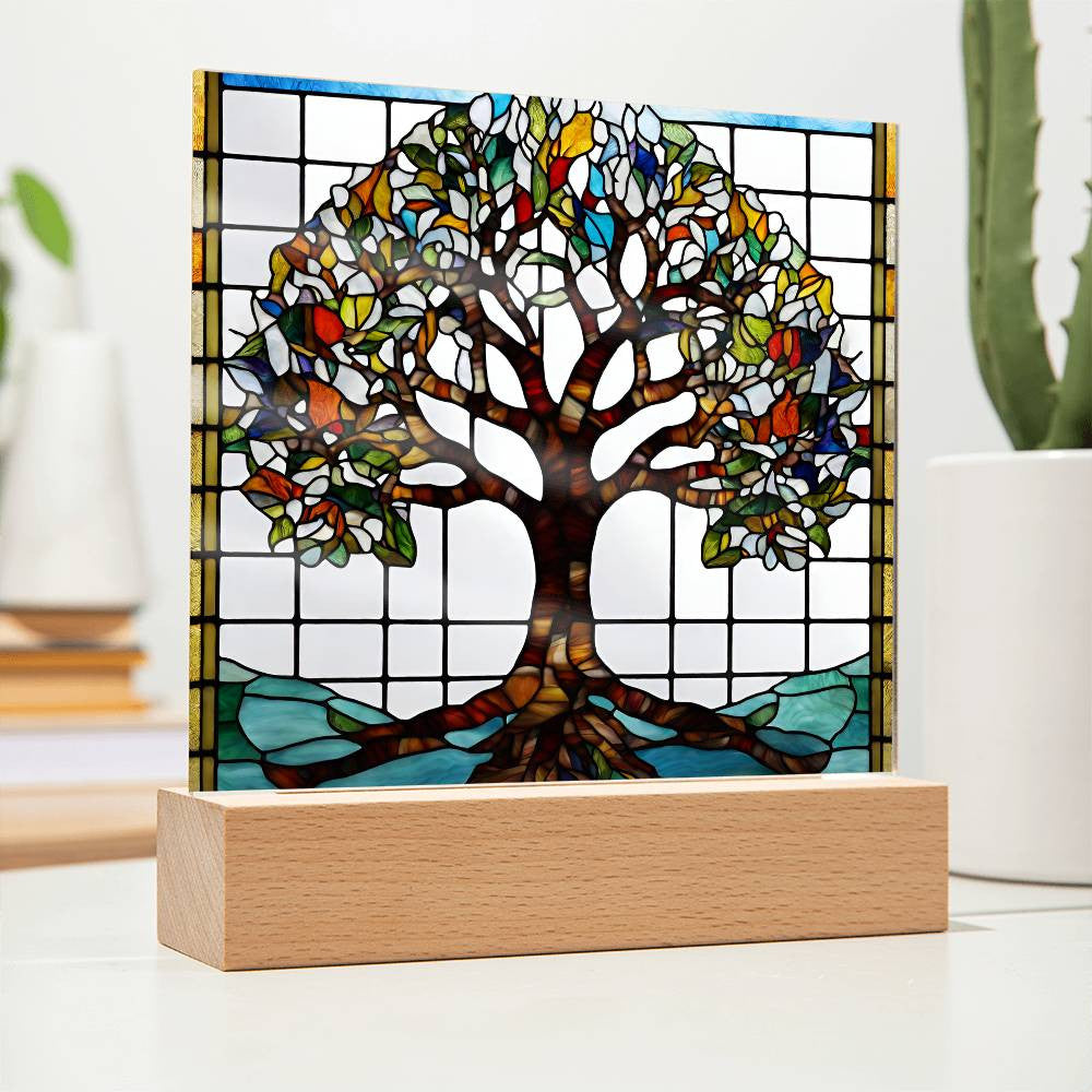 Tree of Life LED Plaque - Spiritual Home Decor Sacred Celtic  Christian Art Gift for Him or Her Born Again-[Heartfelt Family Gift]