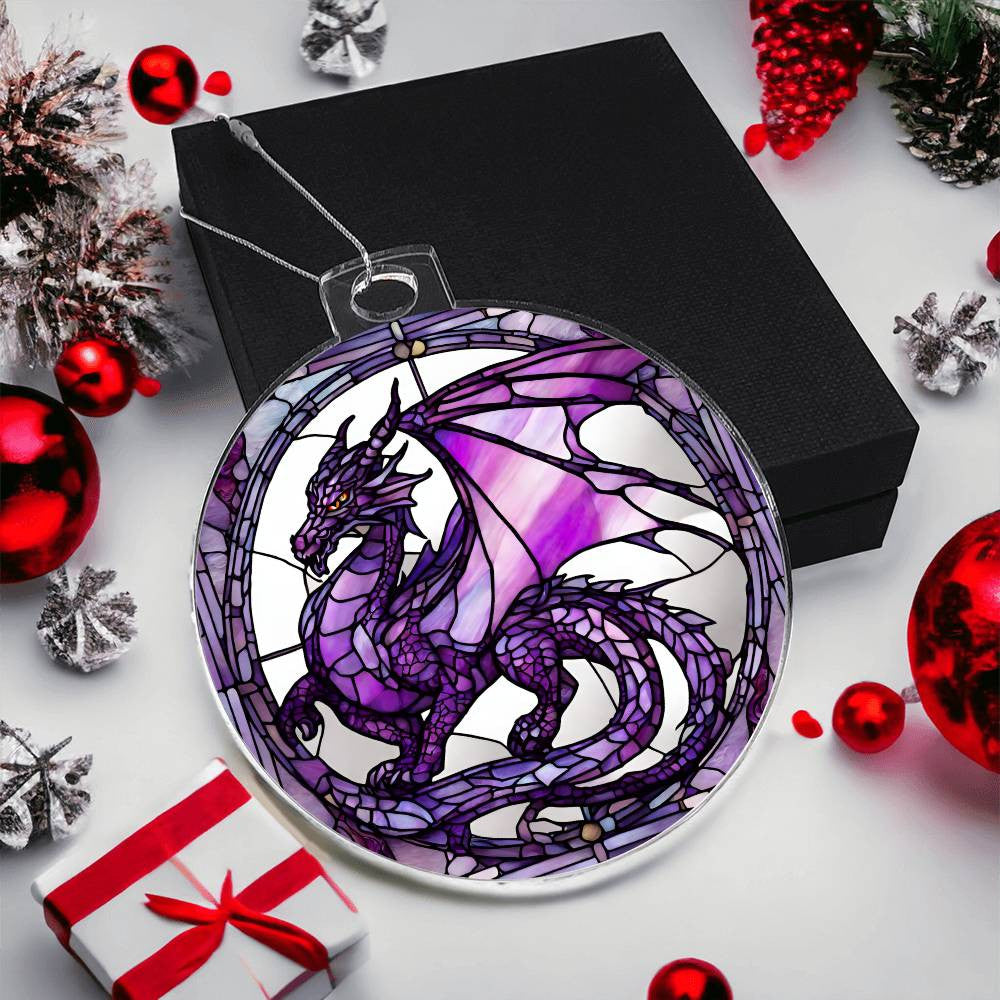 Purple Dragon Acrylic Ornament-[Heartfelt Family Gift]