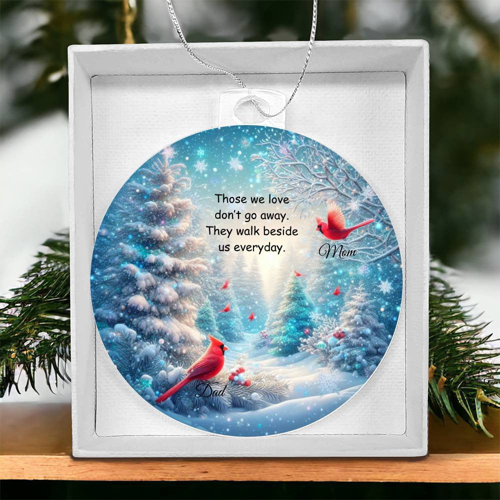 Classic Cardinal Memorial Ornament - In Loving Memory Remembrance Gift with Personalized Name - Thoughtful Christmas Decoration-[Heartfelt Family Gift]