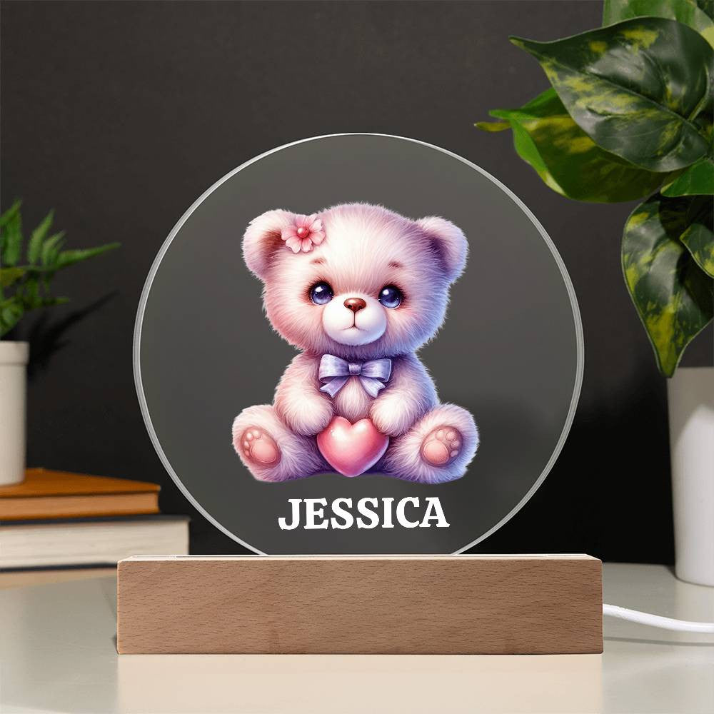 Baby Girl Teddy Bear Night light-[Heartfelt Family Gift]