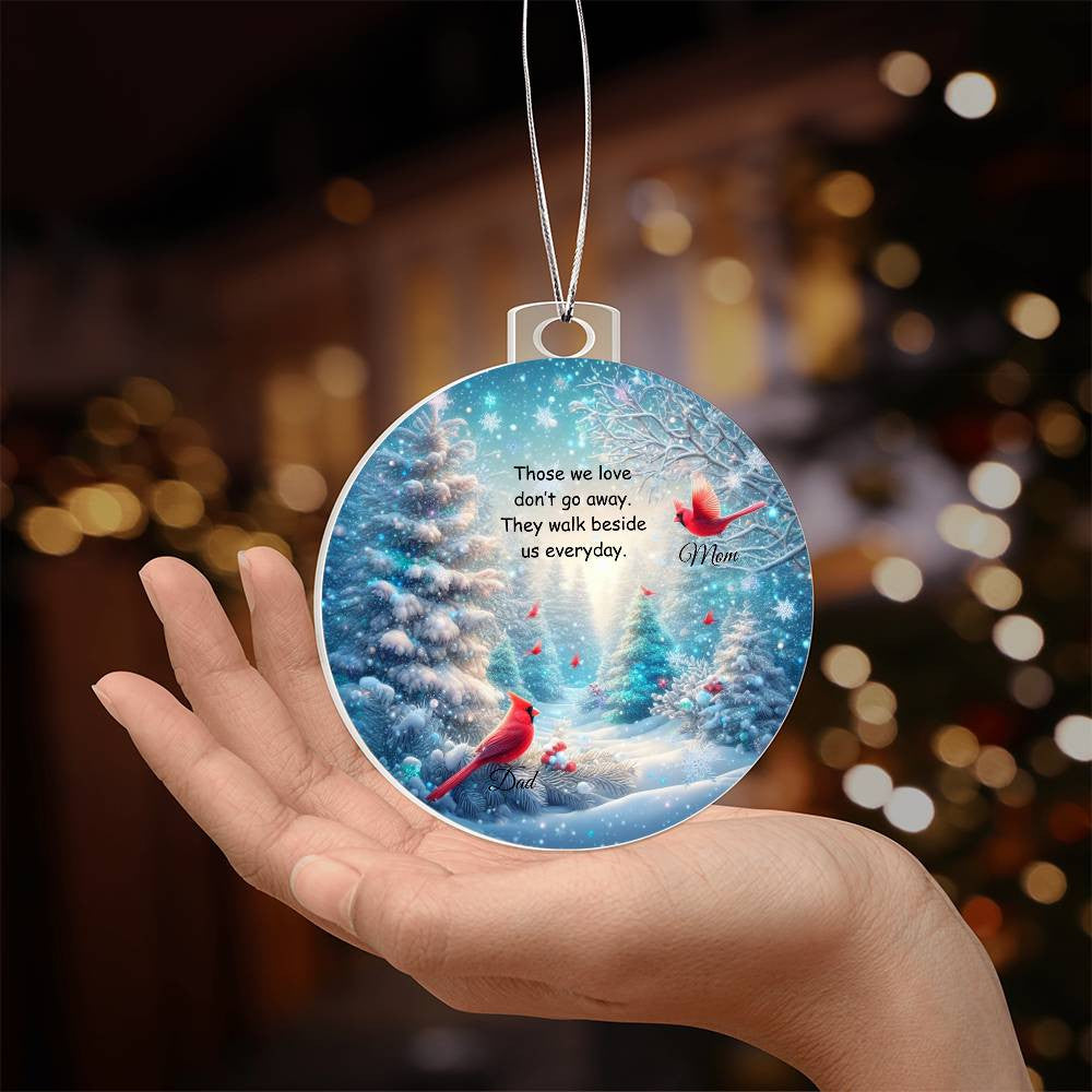 Classic Cardinal Memorial Ornament - In Loving Memory Remembrance Gift with Personalized Name - Thoughtful Christmas Decoration-[Heartfelt Family Gift]