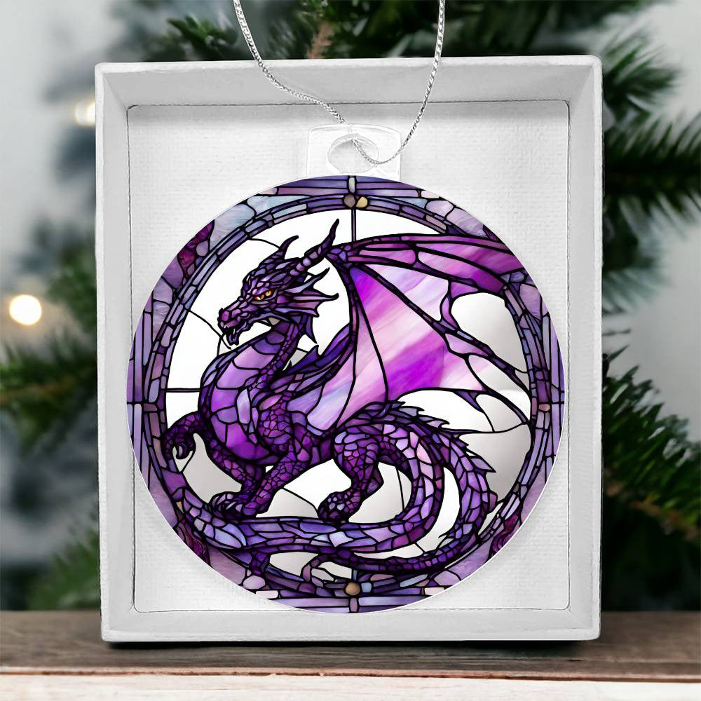 Purple Dragon Acrylic Ornament-[Heartfelt Family Gift]