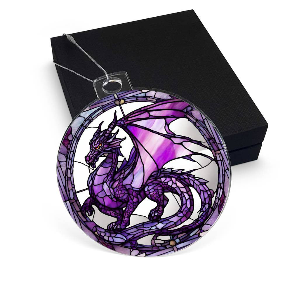 Purple Dragon Acrylic Ornament-[Heartfelt Family Gift]