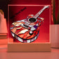 Acrylic Guitar Stained Glass Acrylic Plaque, Guitar Nightlight, Guitar Lover Gift, Guitar Player Gift, Guitar Picture Plaque-[Heartfelt Family Gift]