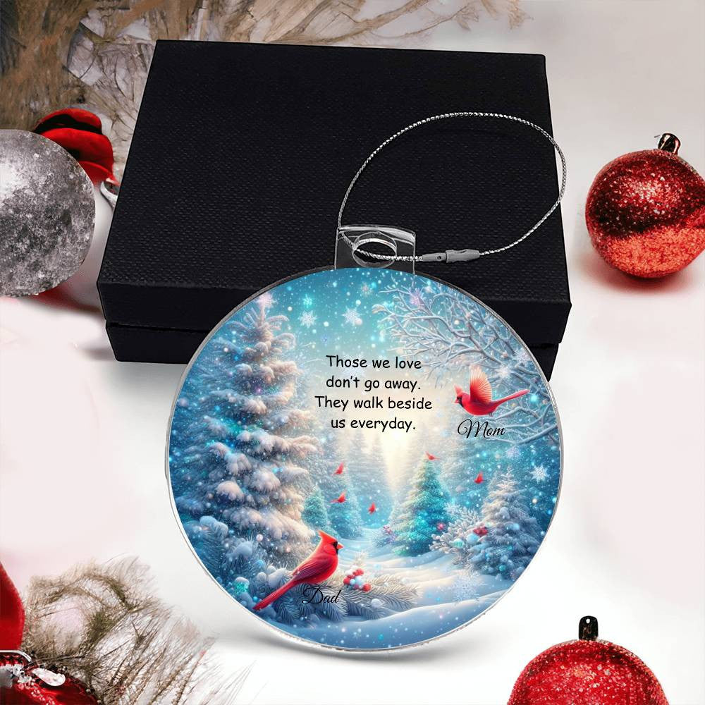 Classic Cardinal Memorial Ornament - In Loving Memory Remembrance Gift with Personalized Name - Thoughtful Christmas Decoration-[Heartfelt Family Gift]
