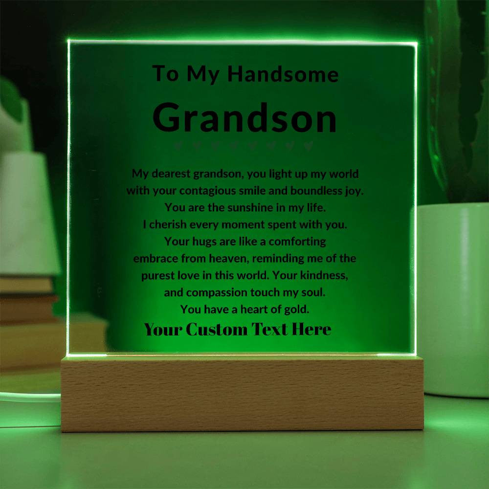 Grandson Acrylic Plaque-[Heartfelt Family Gift]