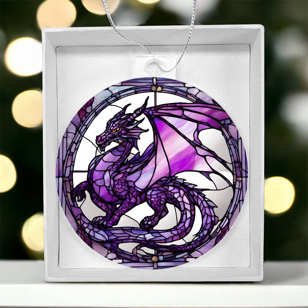 Purple Dragon Acrylic Ornament-[Heartfelt Family Gift]