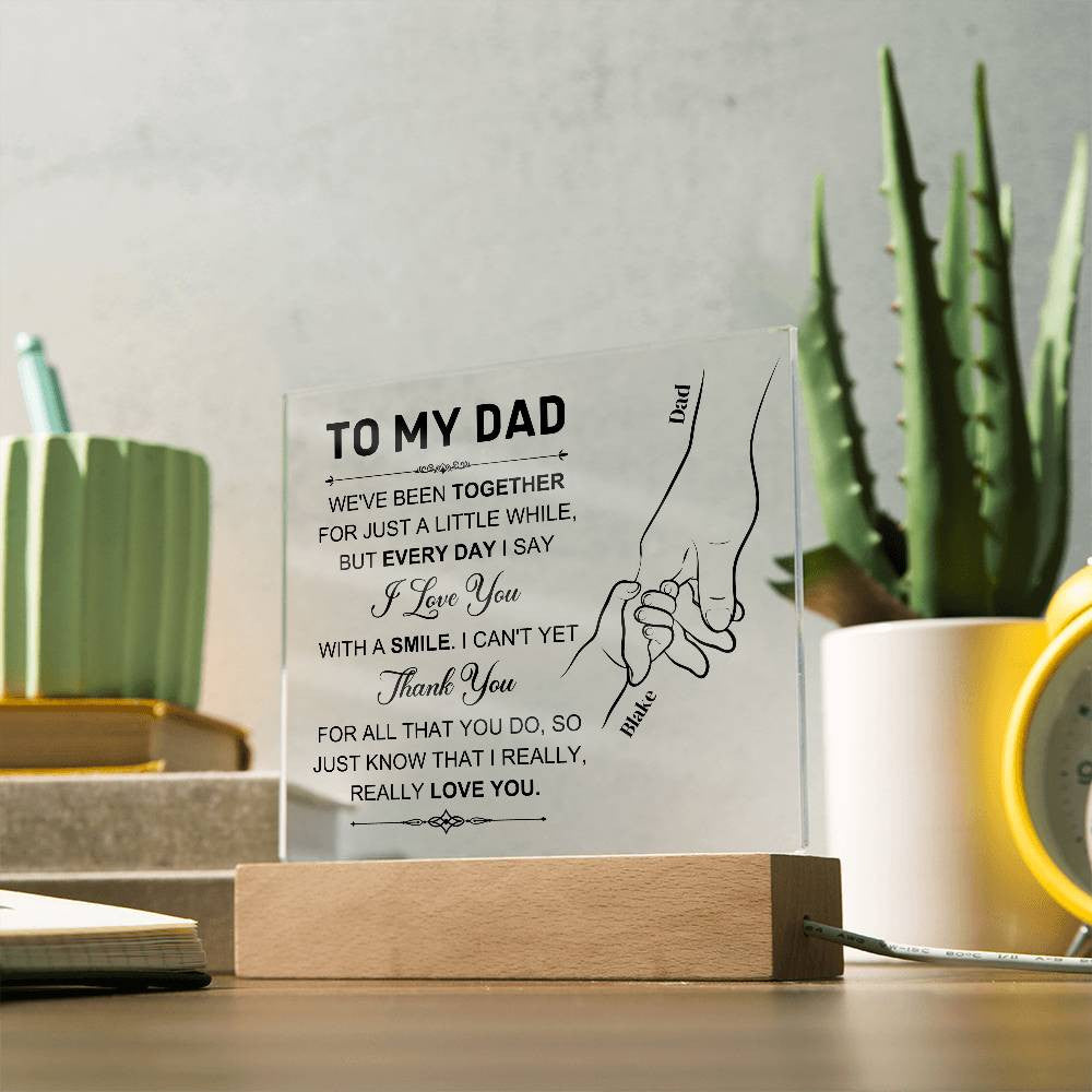 Personalized Father Son Acrylic Plaque-[Heartfelt Family Gift]