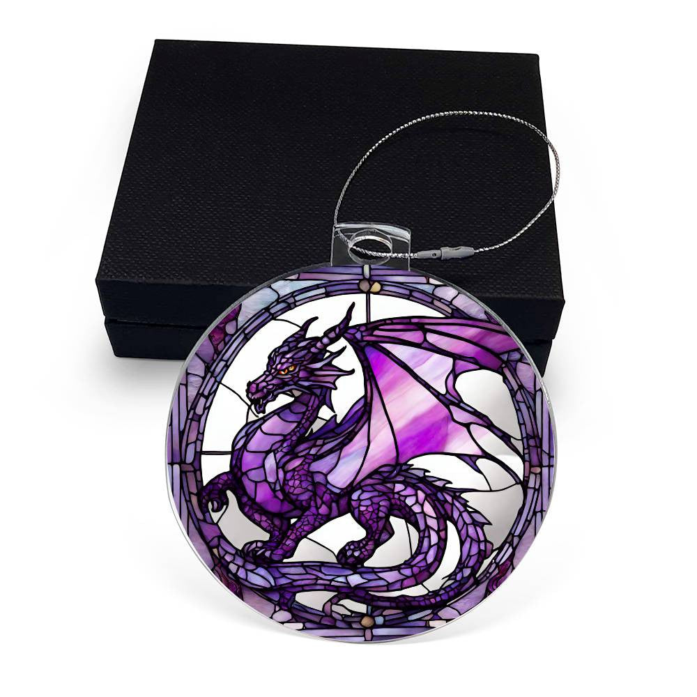 Purple Dragon Acrylic Ornament-[Heartfelt Family Gift]
